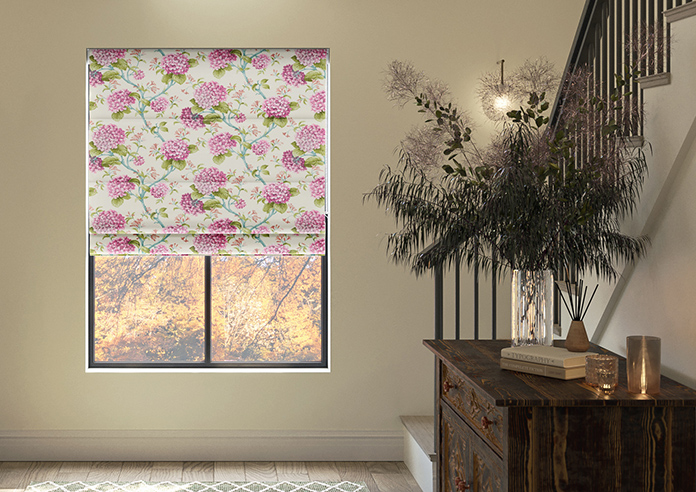 Bouquet Velvet, Wild Rose - Motorised Roman Blind - Image 3